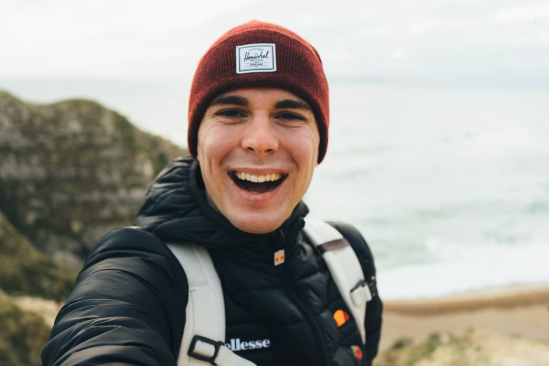 Man taking selfie