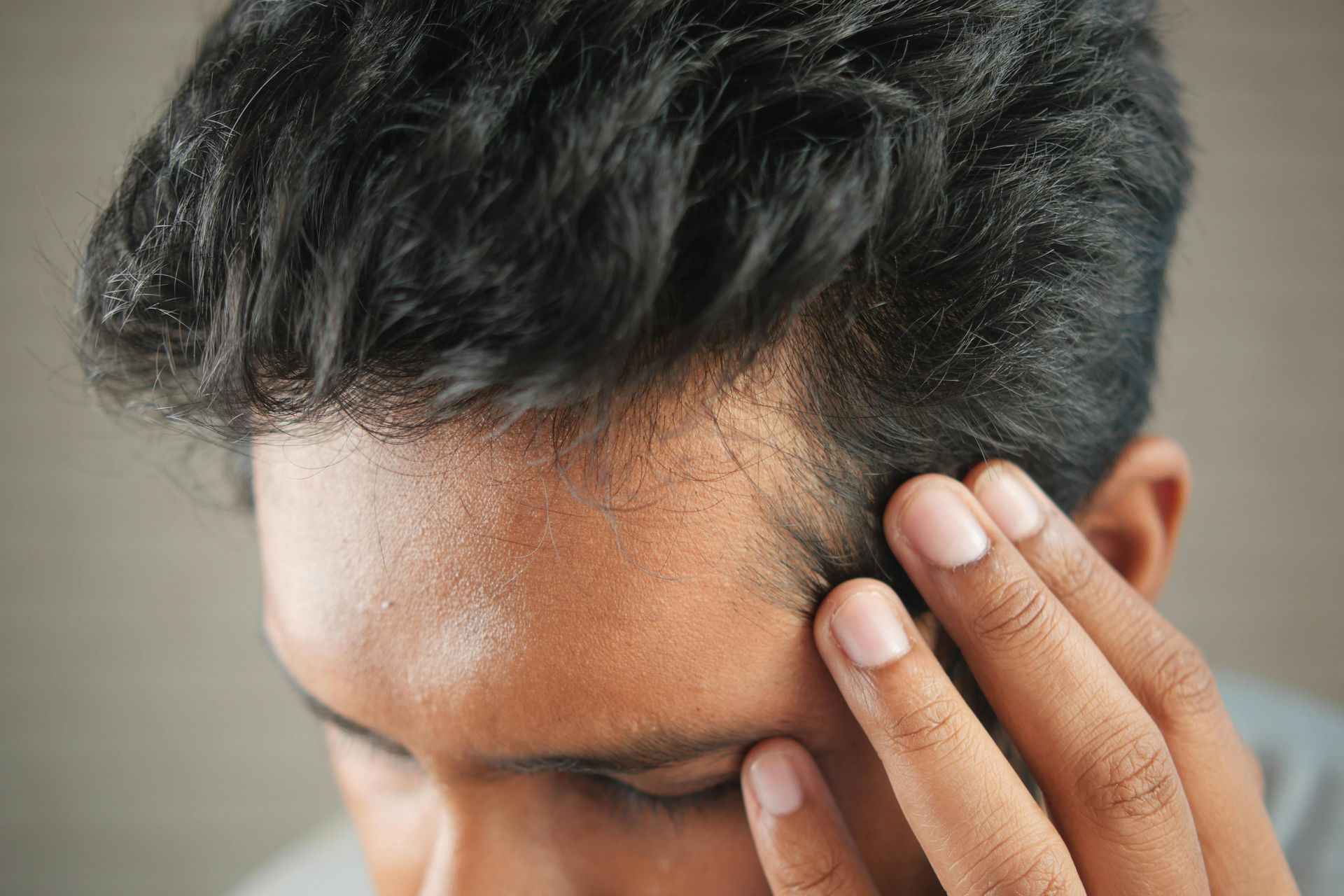 Patient considering PRP hair restoration at VIOSA Aesthetics MD