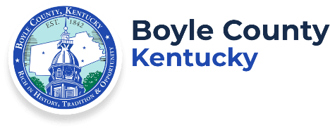 Boyle County, Kentucky seal with a capitol building and the county name.