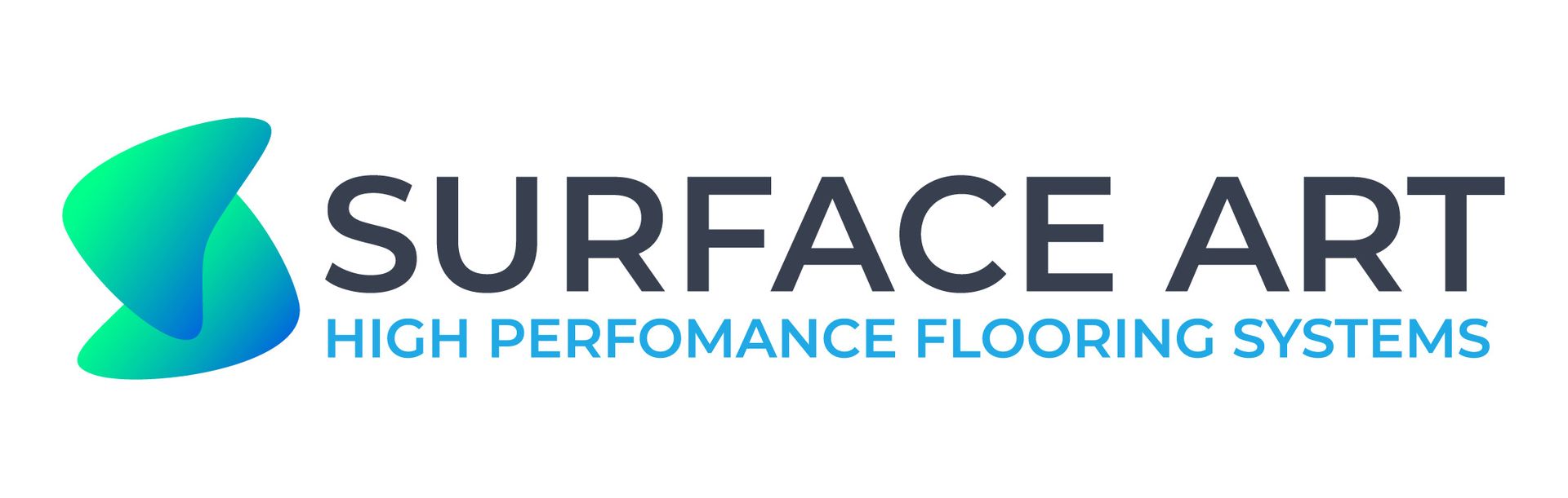The logo for surface art high performance flooring systems.