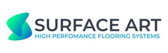 The logo for surface art high performance flooring systems.