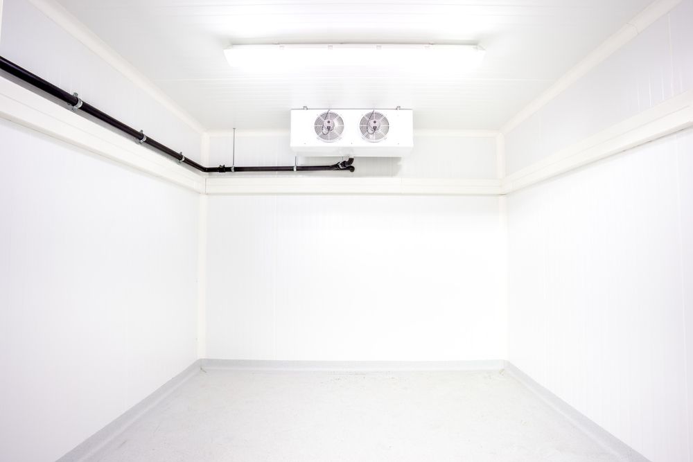 An Empty Room With Two Fans on the Ceiling — Gealy's Air-Conditioning, Refrigeration & Electrical in Hervey Bay, QLD