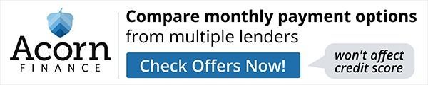 Advertisement for Acorn Finance: Compare payment options. 