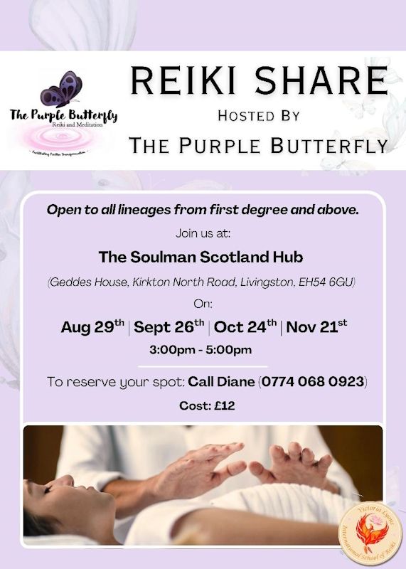 The Purple Butterfly Reiki Share Dates The Purple Butterfly Reiki Share Dates
