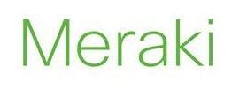 Meraki logo in green text on a white background