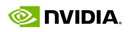 NVIDIA logo in black text beside a green square icon with a stylized eye and swirl.