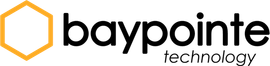 Bay Pointe Technology logo with orange hexagon icon and black lowercase text