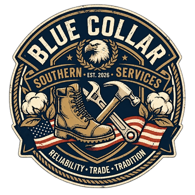 BLUE COLLAR SOUTHERN SERVICES plumbing emblem