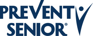 Logotipo da Prevent Senior com texto e um símbolo de marca de seleção/pessoa.