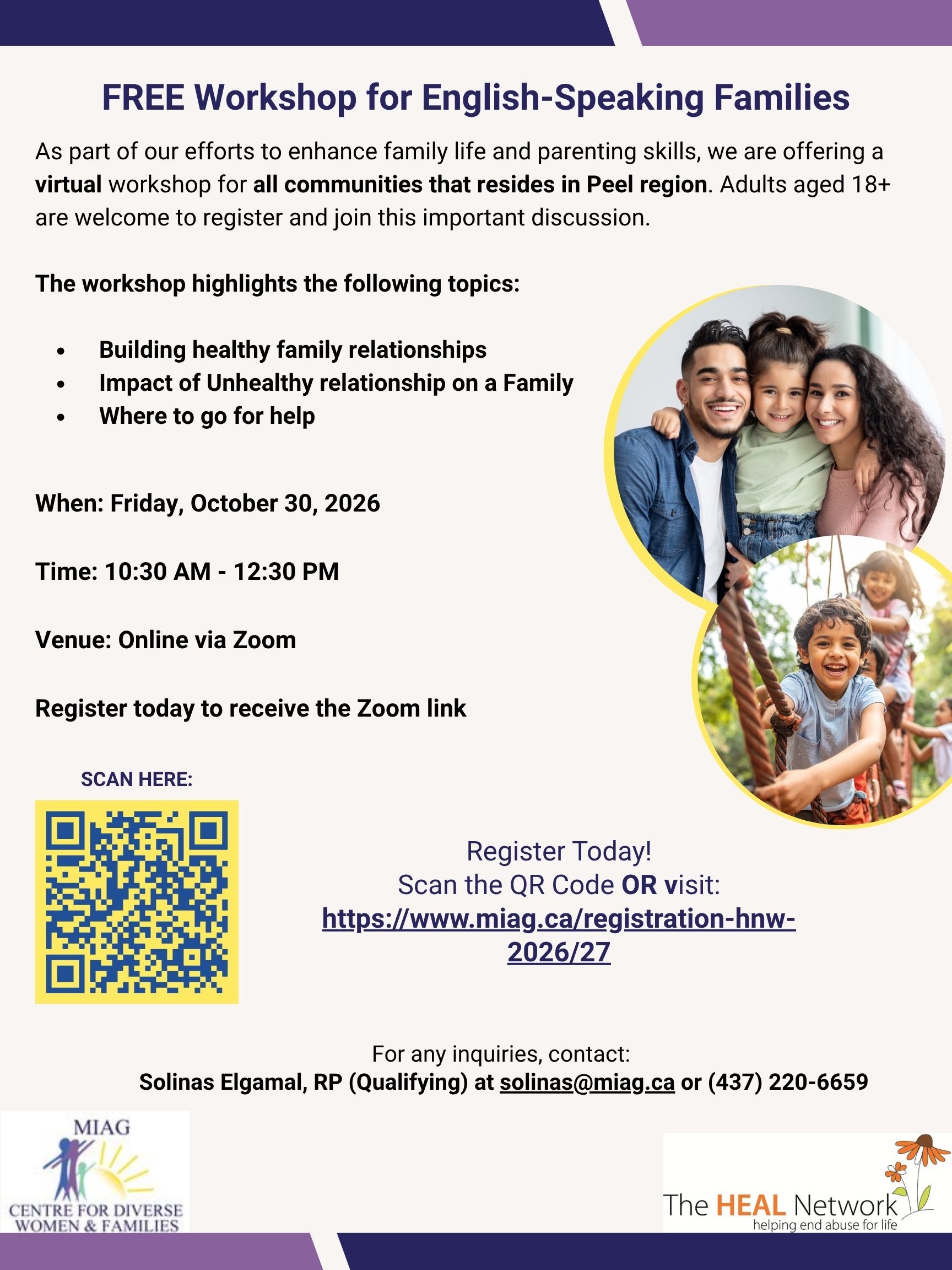 A flyer for a free series for youth mental health