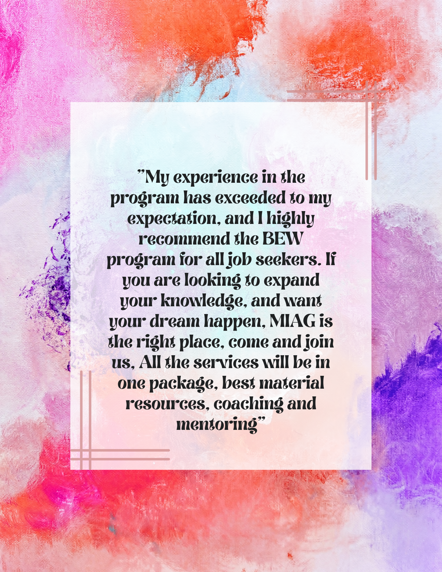 A colorful watercolor background with a quote on it.