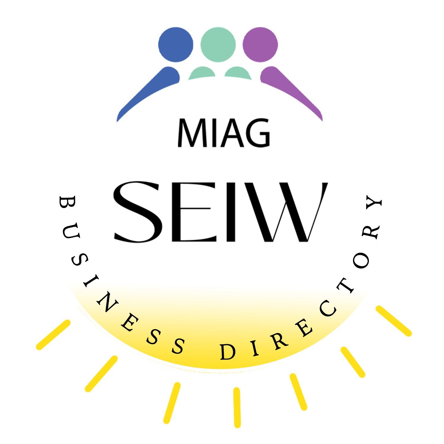 A logo for the miag seiw business directory
