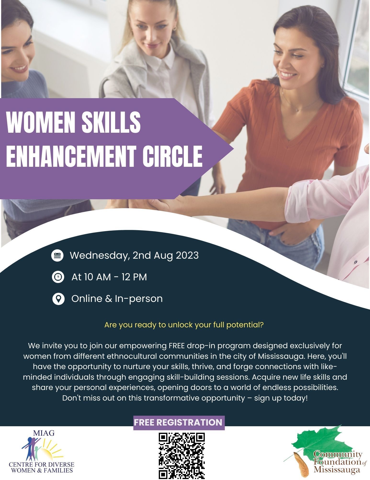 A flyer for a women skills enhancement circle.