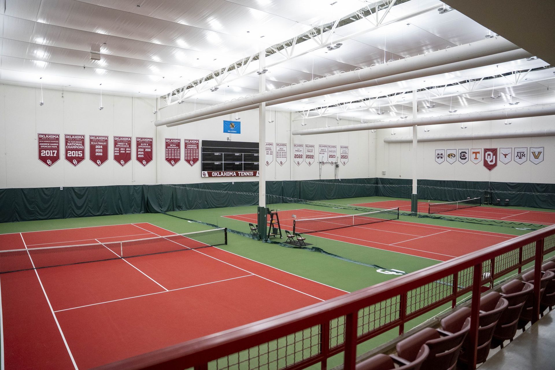 Indoor tennis court resurfacing at OU Norman