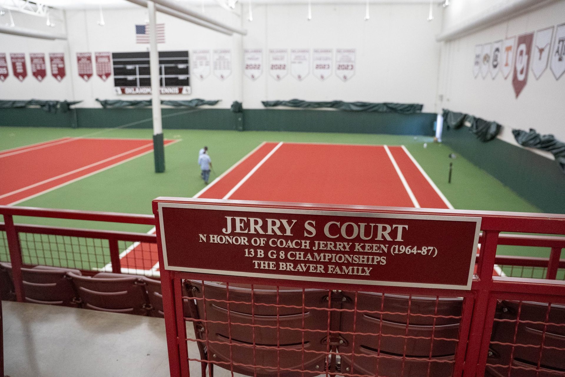 Jerry Keen Court indoor tennis resurfacing