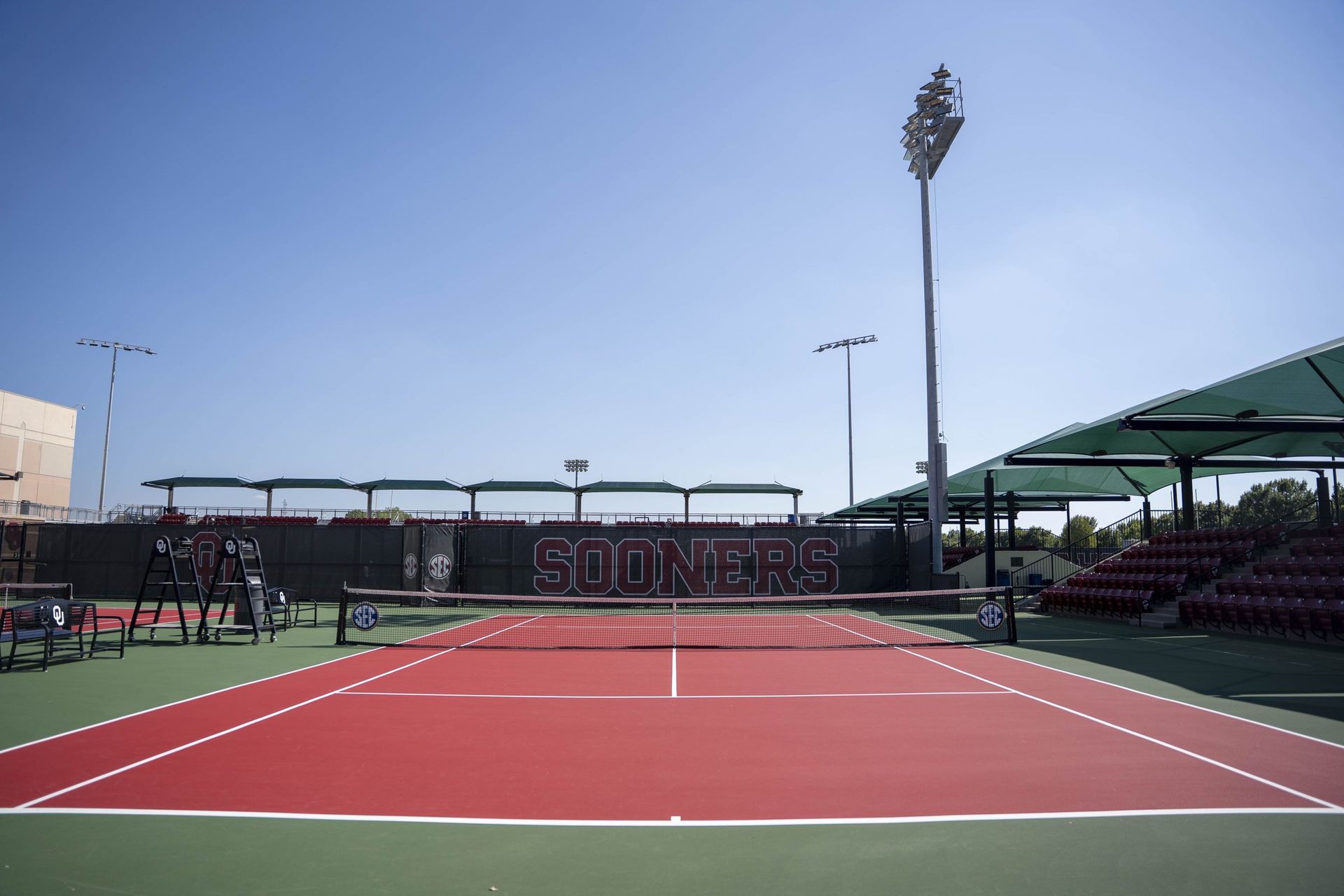 OU Sooners outdoor tennis court resurfacing