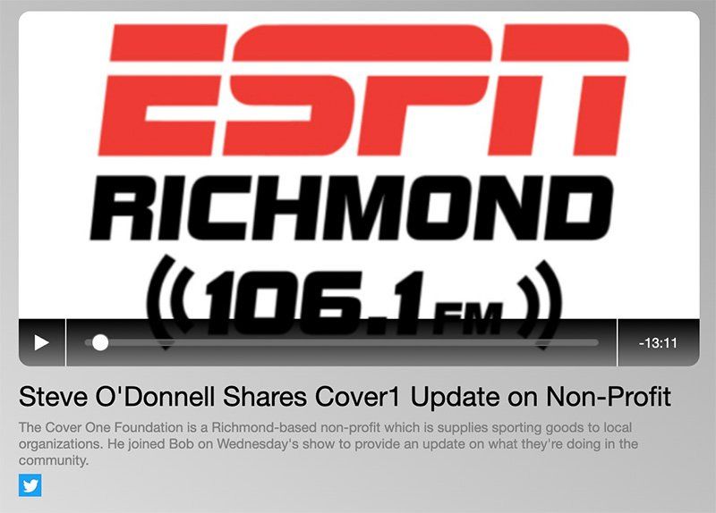 A screen shot of espn richmond 106.1 fm