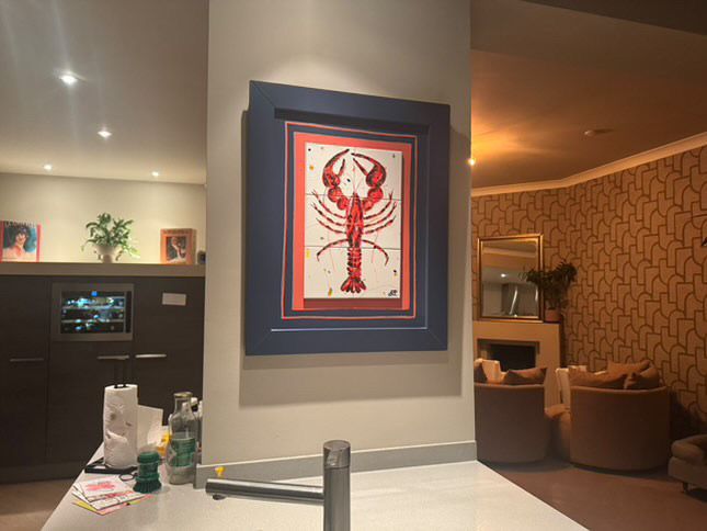 handbeschilderde tegeltableau Tegelkunstwerk muurdecoratie keukenstyling 