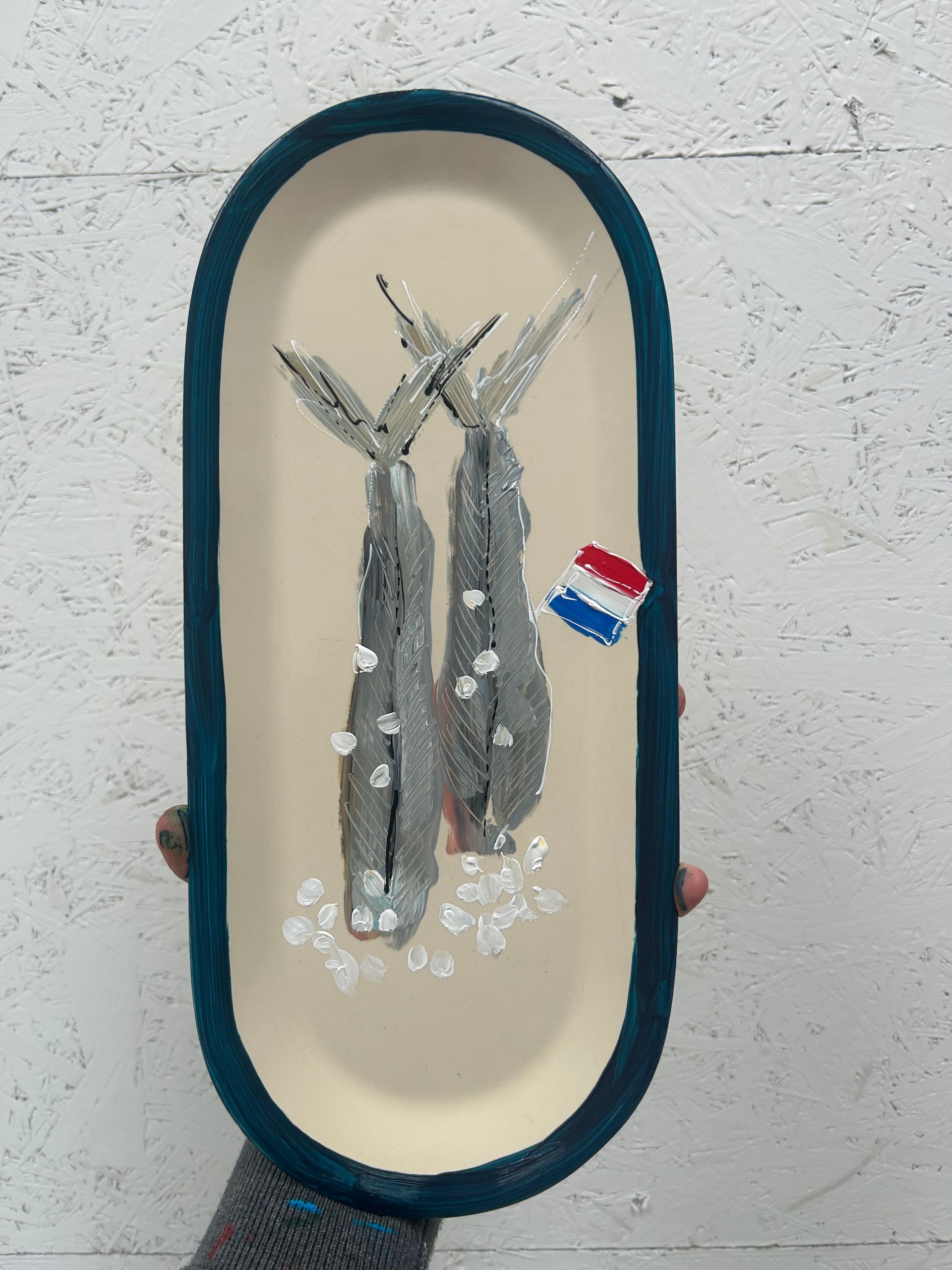 handbeschilderde schalen borden muurdecoratie keukenstyling 