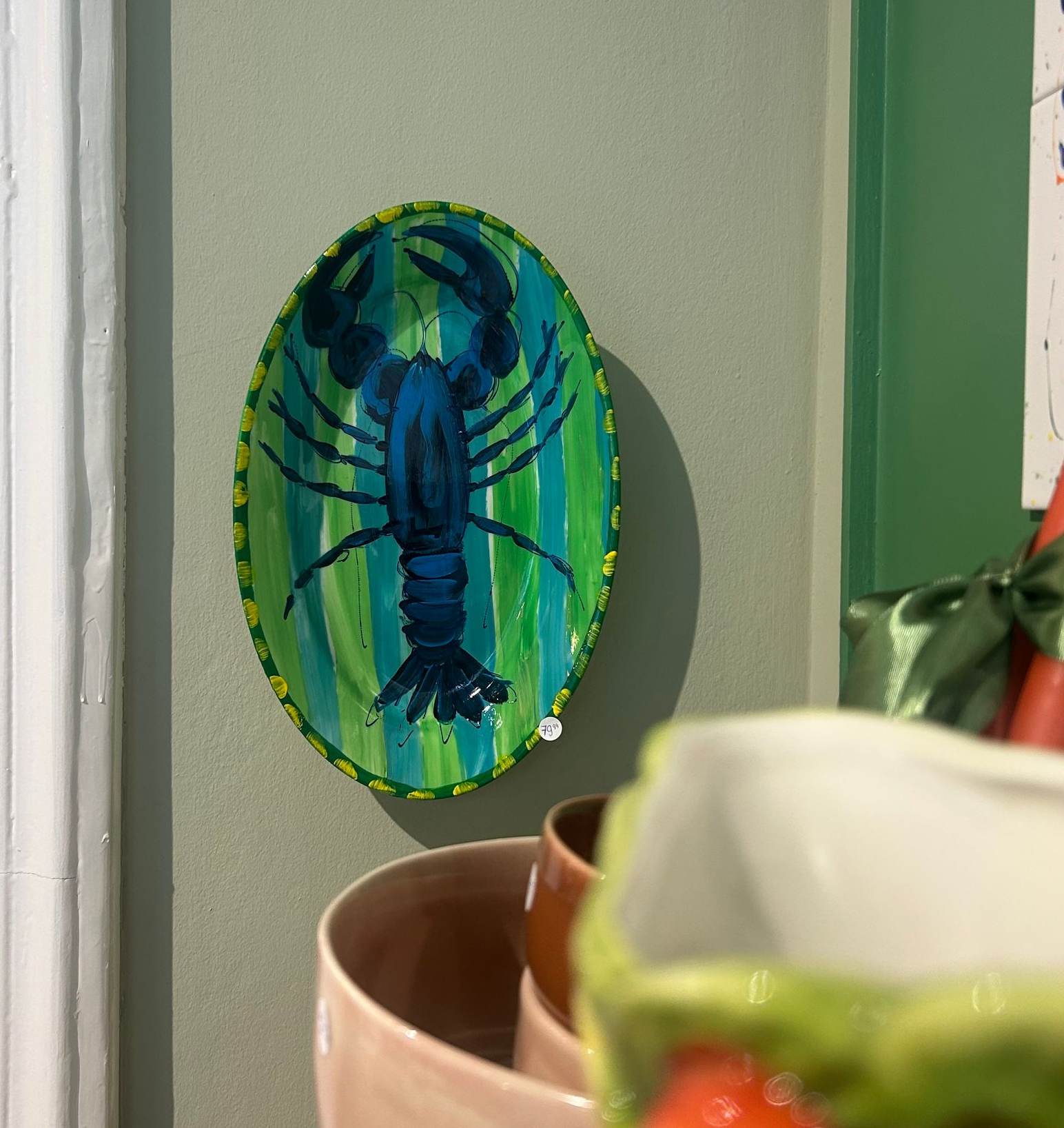 handbeschilderde schalen borden muurdecoratie keukenstyling 