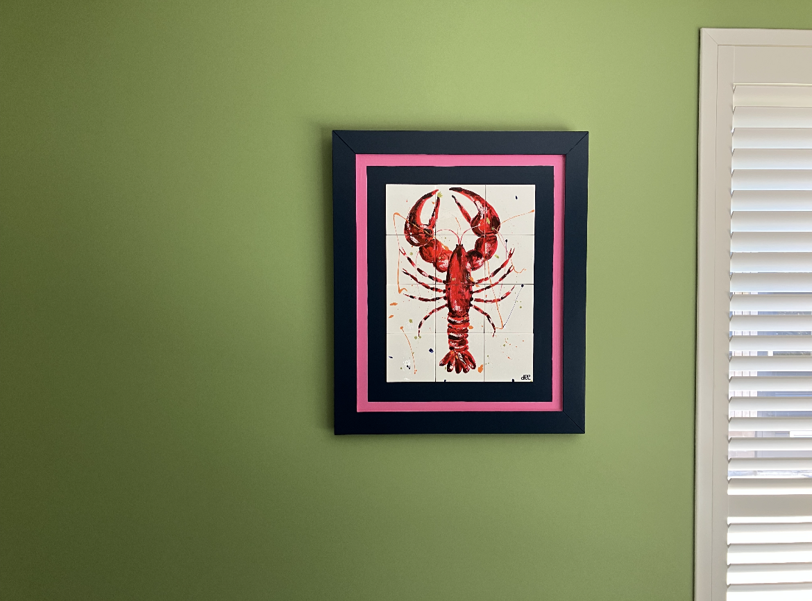 handbeschilderde tegeltableau Tegelkunstwerk muurdecoratie keukenstyling