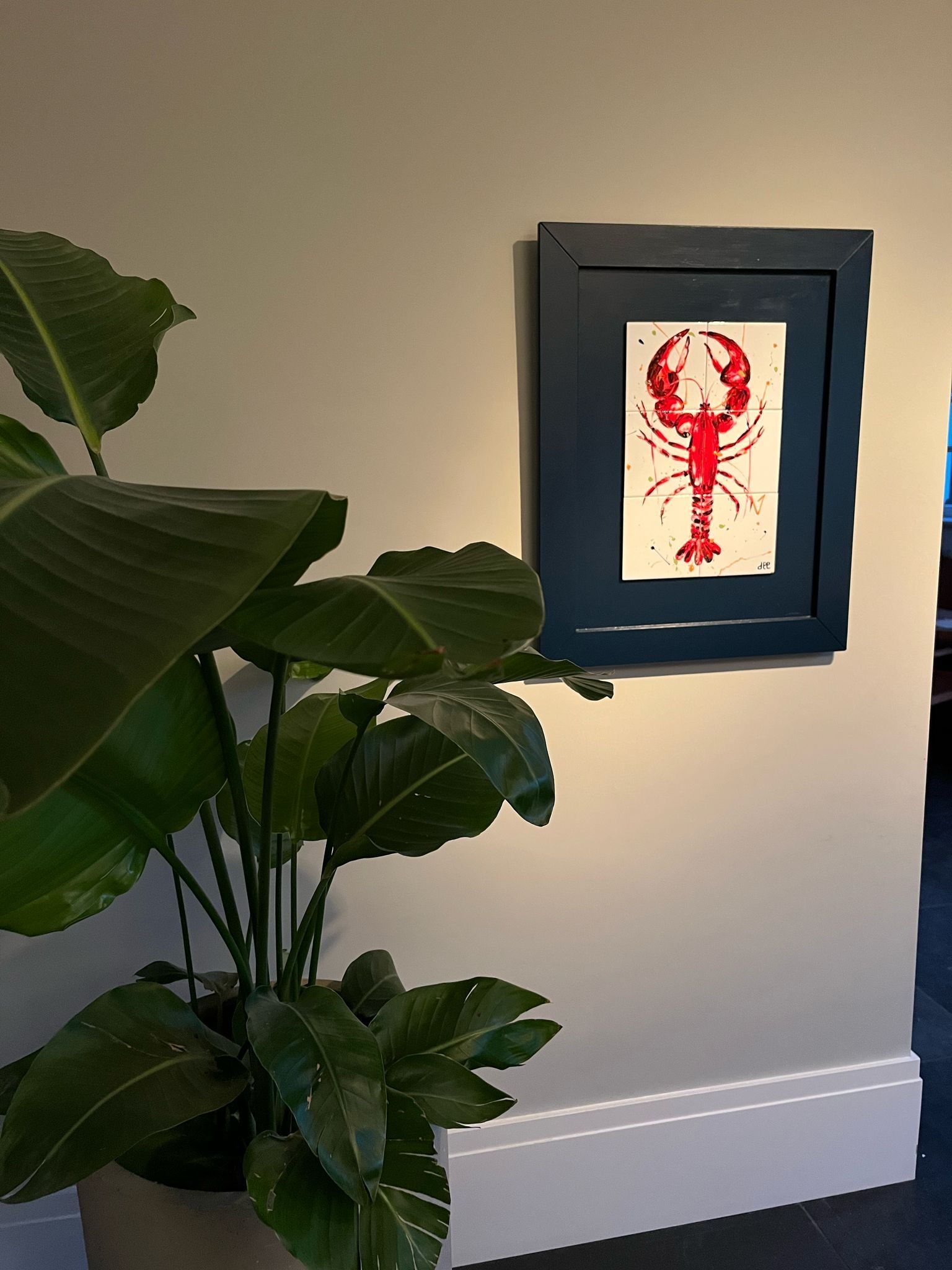 handbeschilderde tegeltableau Tegelkunstwerk muurdecoratie keukenstyling 