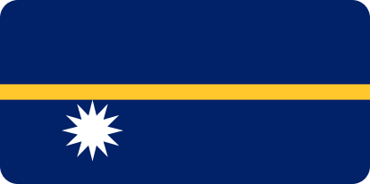 A blue flag with a yellow stripe and a white star on it.