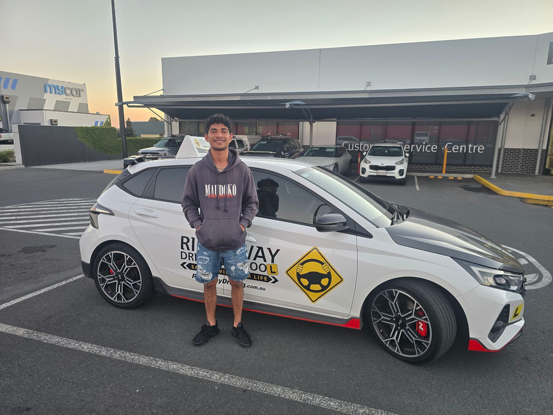 Jordanio, from Timor Leste, at his driving lesson