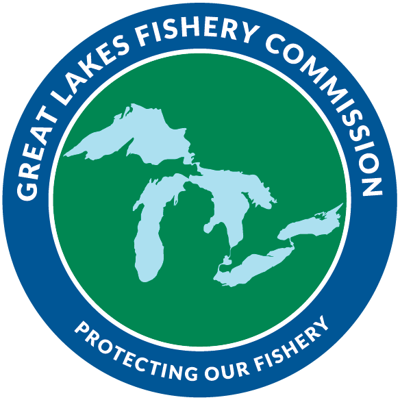The logo for the great lakes fishery commission