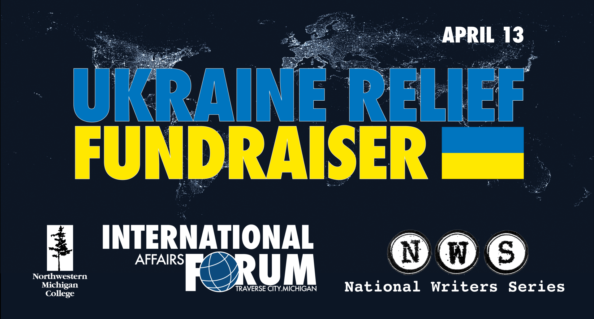 A poster for the ukraine relief fundraiser