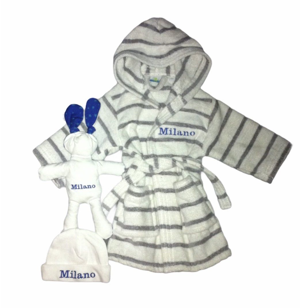 Gestreepte grijze hoodie-jurk met 