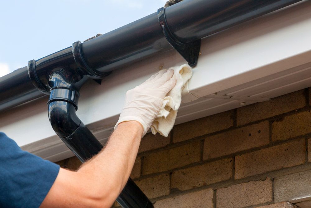 Cleansing of Gutters in Progress — SRV Roofing in Sunshine Coast, QLD