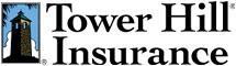 Tower Hill Insurance logo with a lighthouse graphic and text.