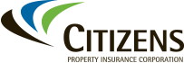 Citizens Property Insurance Corporation logo with curved lines and text.
