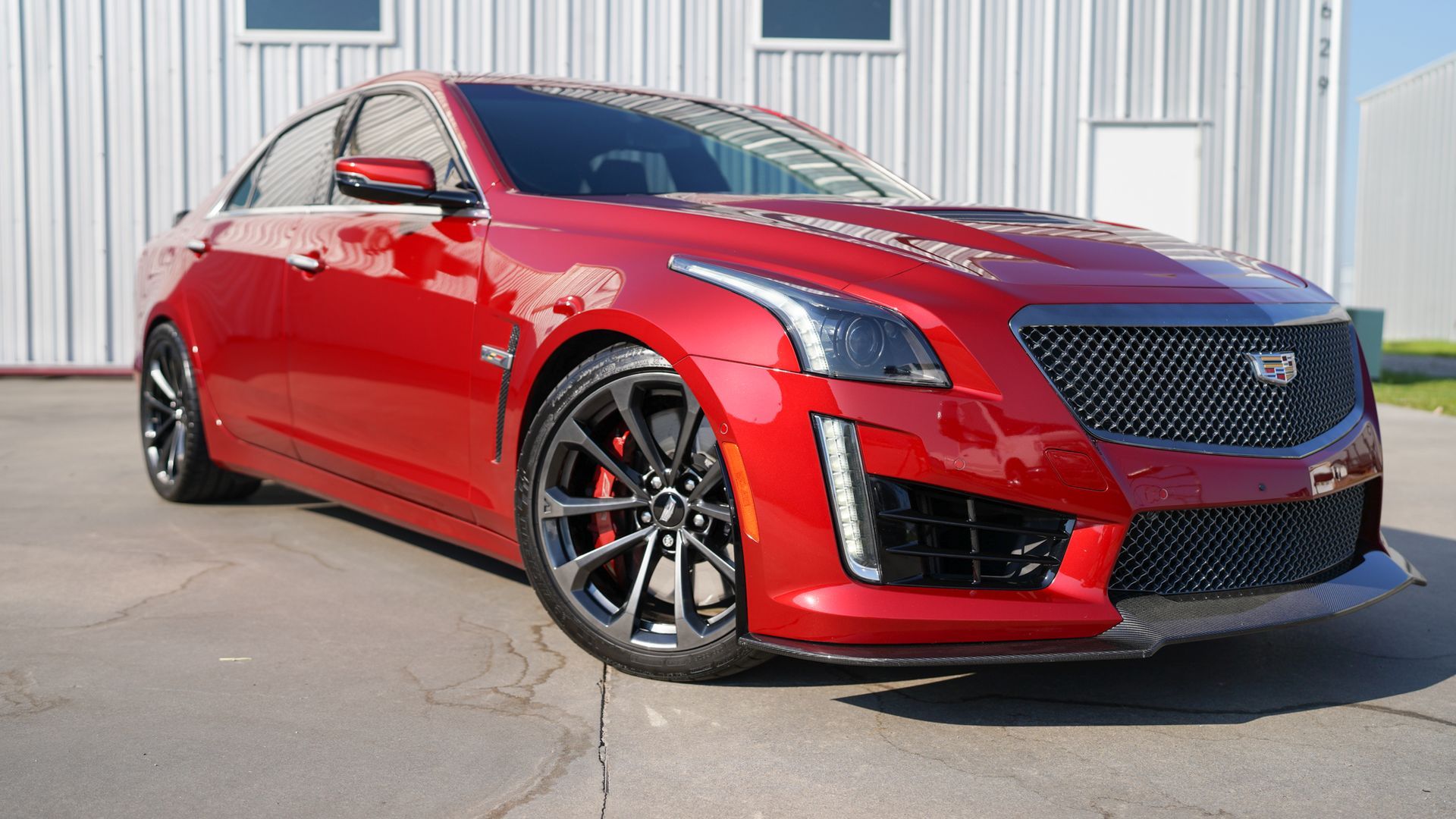 CTS-V XPEL PPF Houston XPEL Paint Protection Film applied to front end of Cadillac CTS-V in Houston