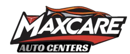 MaxCare Auto Centers logo in red, black, and white