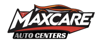 MaxCare Auto Centers logo in red, black, and white