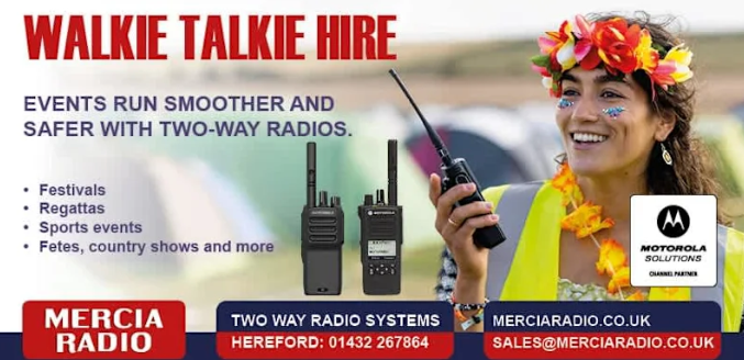 A group of walkie talkies sitting next to each other on a white background.