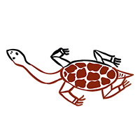Turtle in Aboriginal Art Style — Kakadu Billabong Safari Camp in Kakadu, NT