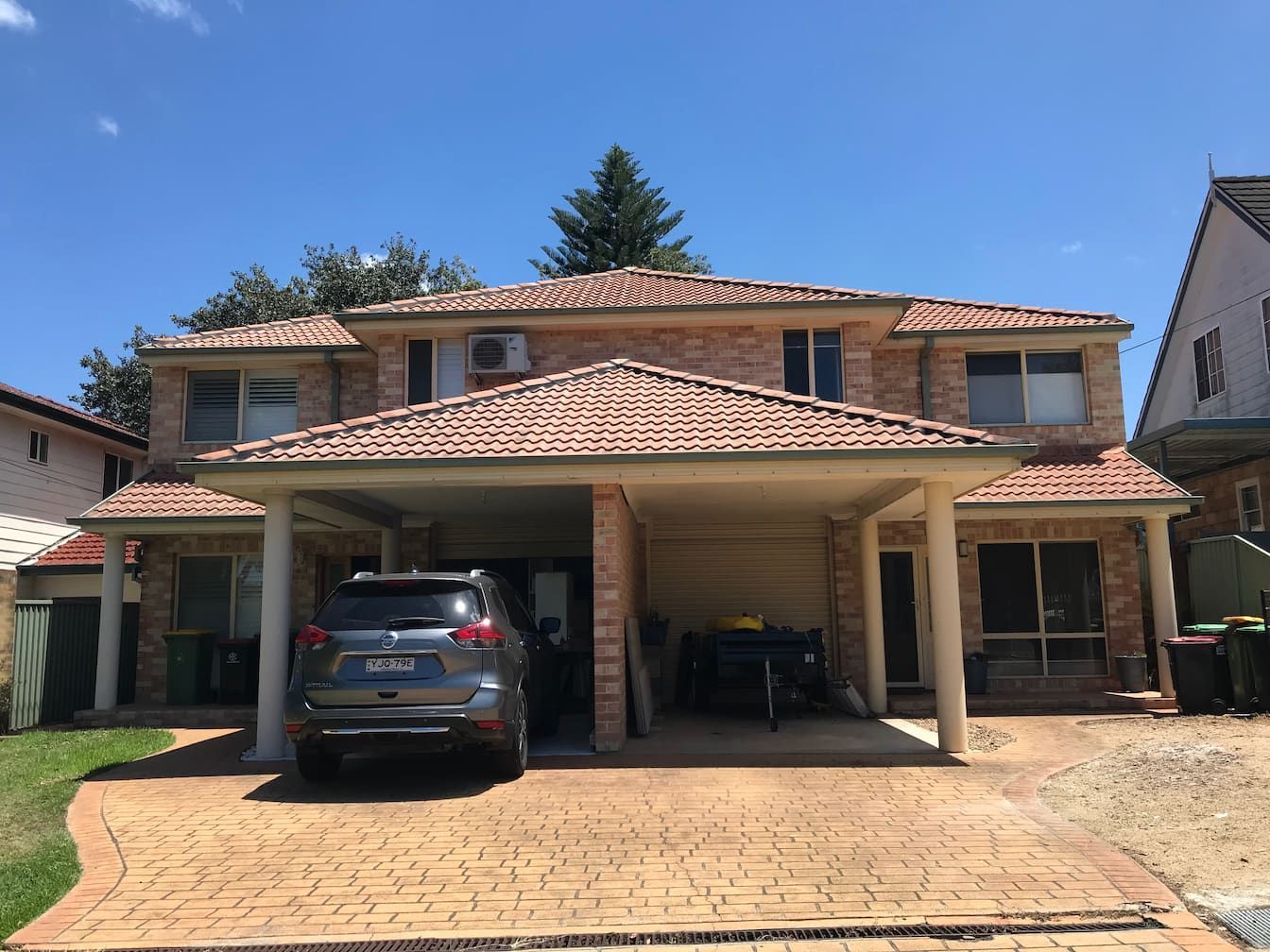 A before image of a roof restoration in Wollongong