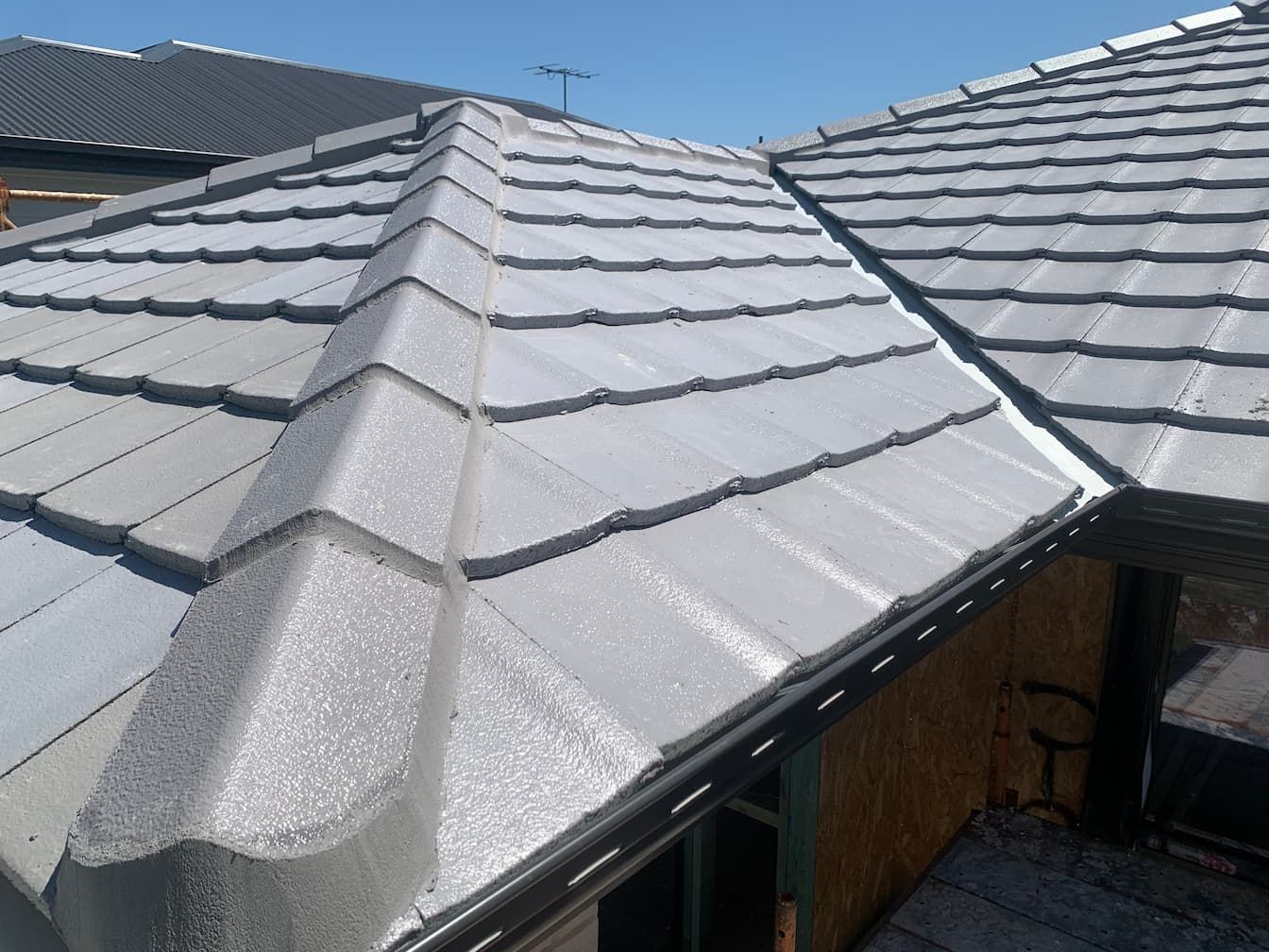 A modern roof painting project in Penrith