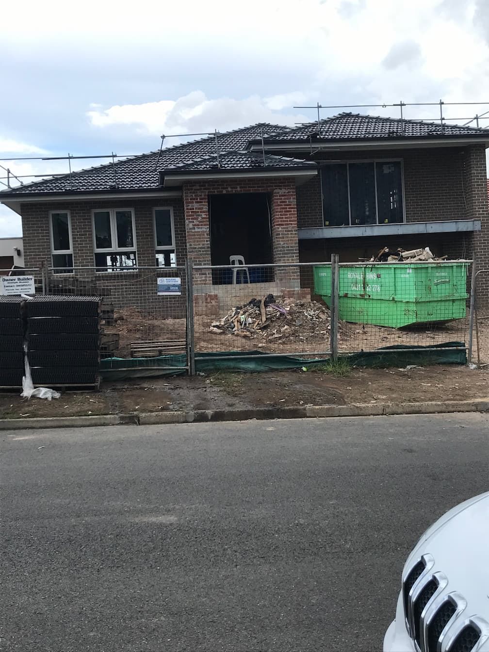 A new roof being built in Blacktown
