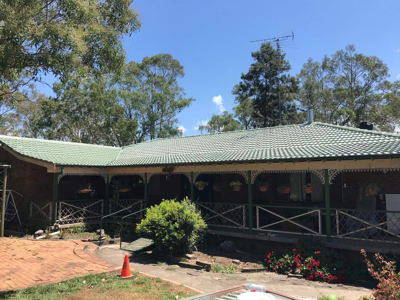 A roof that has bene painted in Wollongong