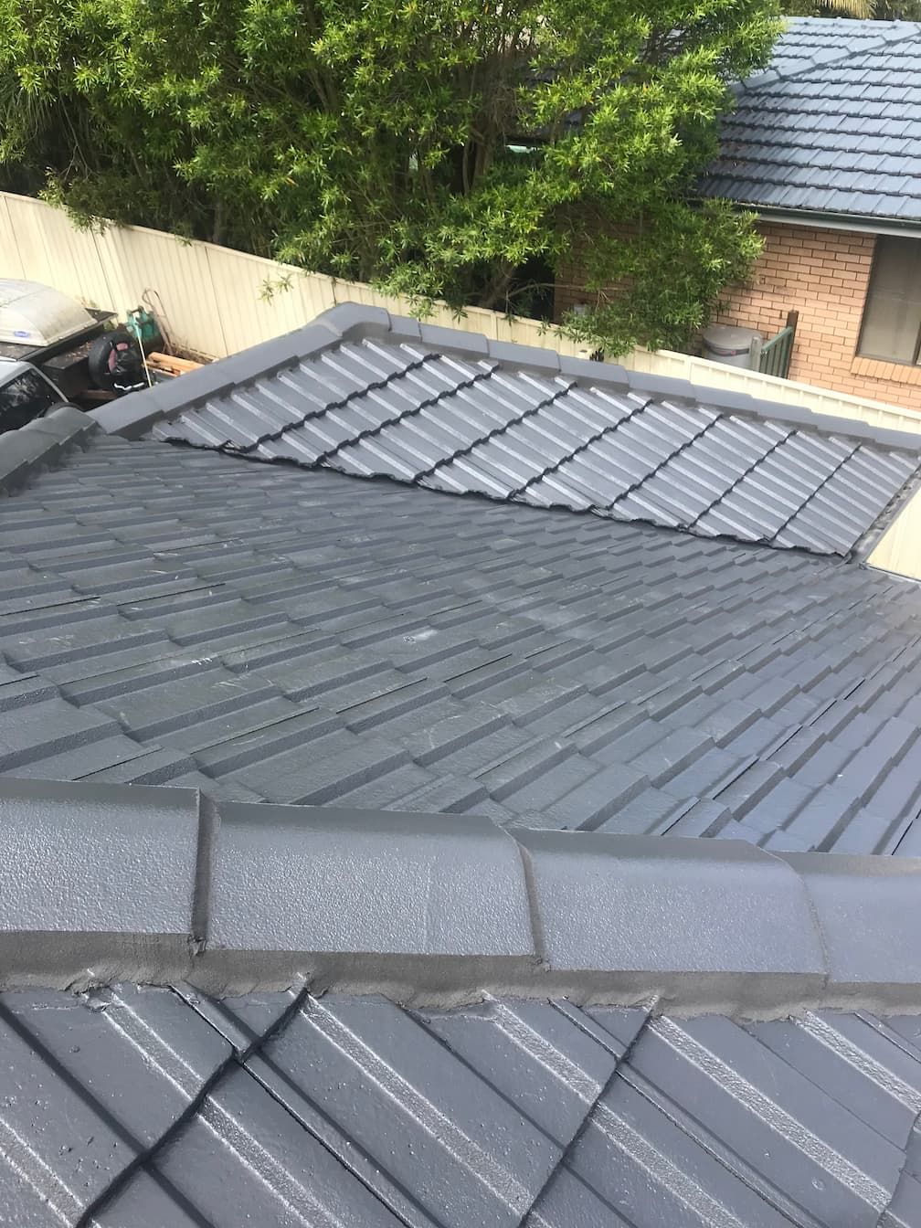 A roof painted in Blacktown