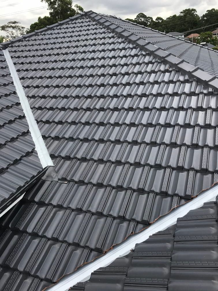 A tiled roof painted in Wollongong
