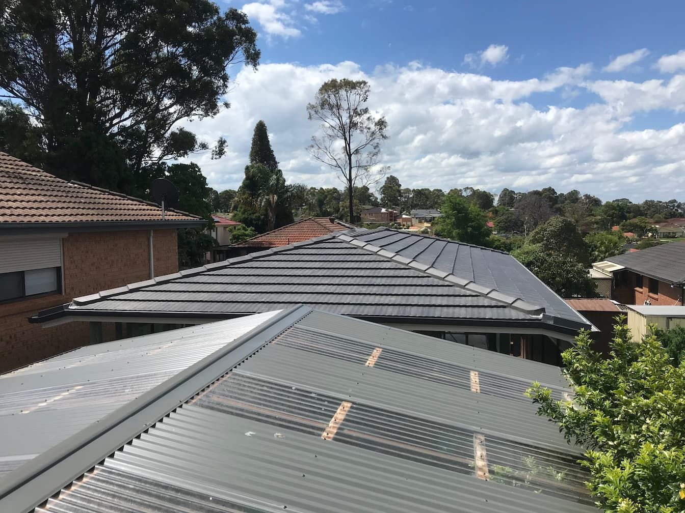 A tiled roof restoration in Wollongong
