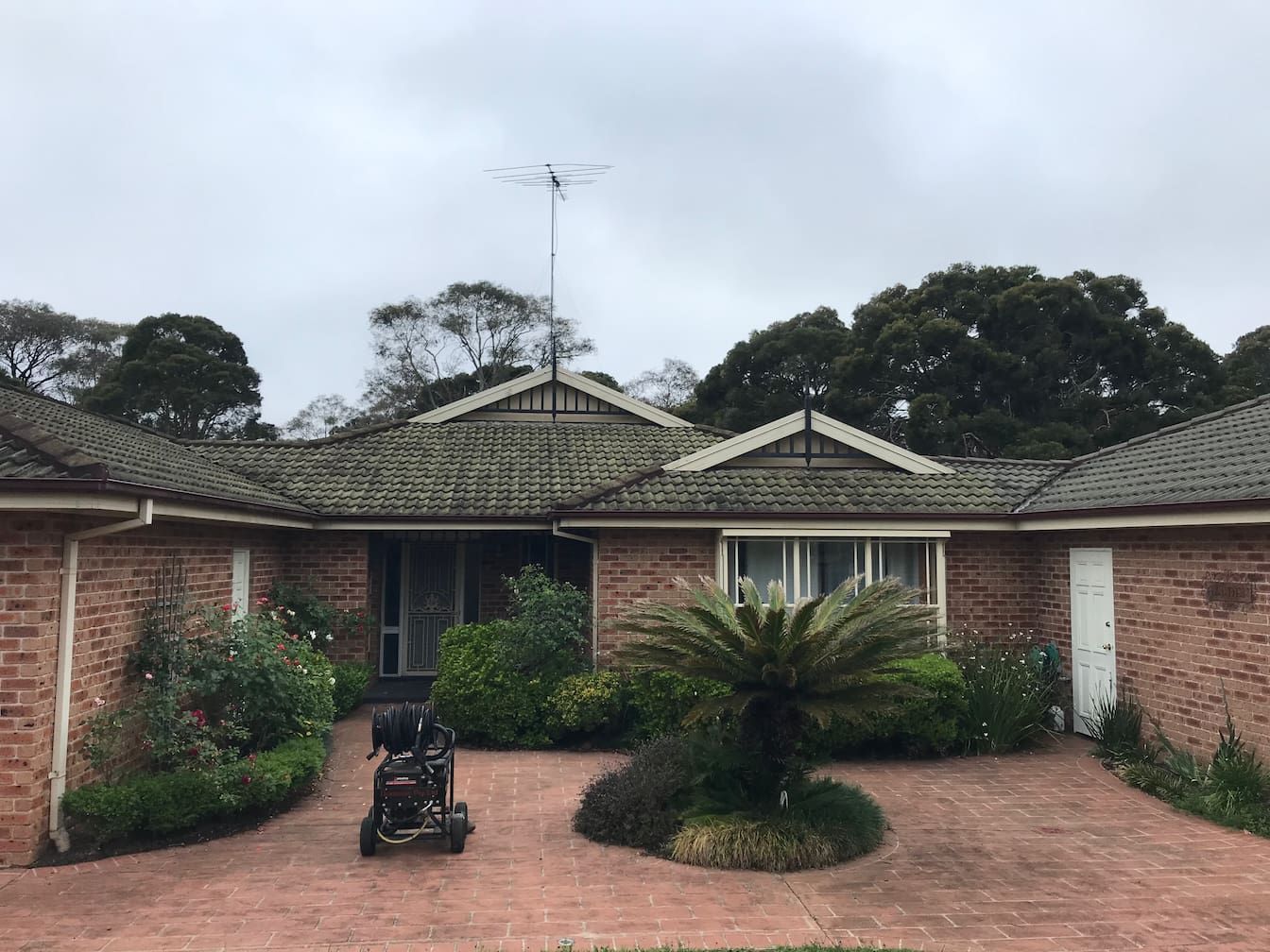 Before a roof restoration in wollongong