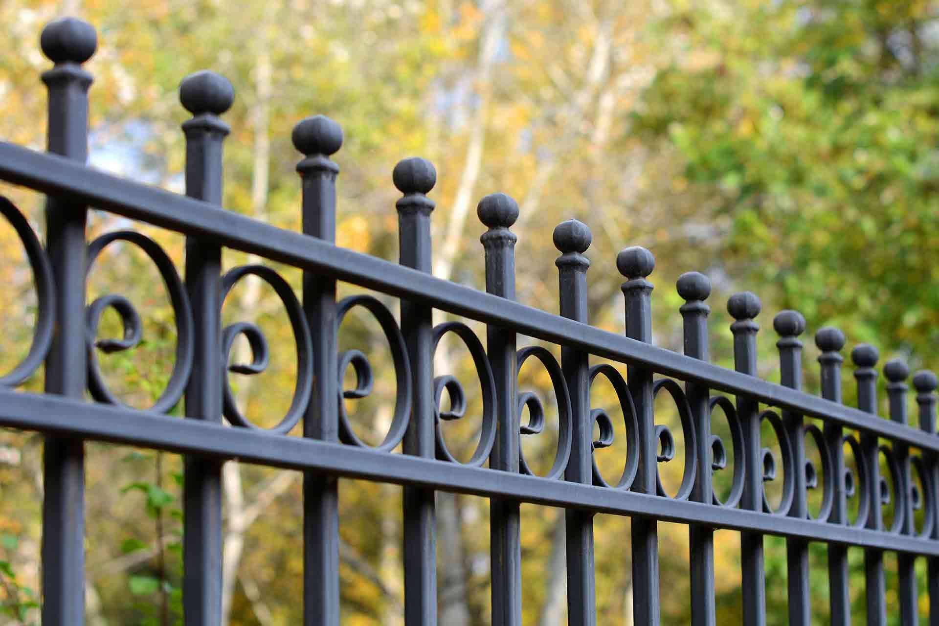 Wrought iron fence