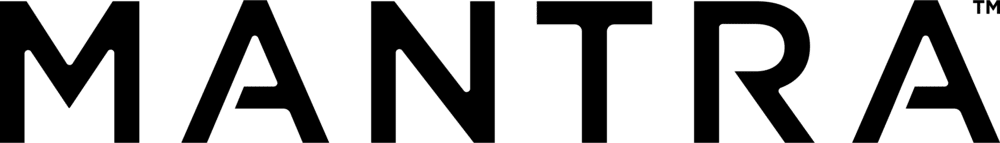 The word mantra is written in black on a white background