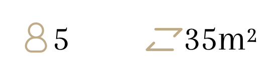 85 e uma seta em ziguezague seguida de 35m²